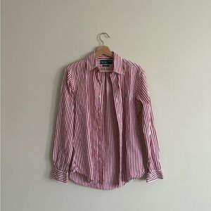 Ralph Lauren Men's Shirt in Red and White Stripes